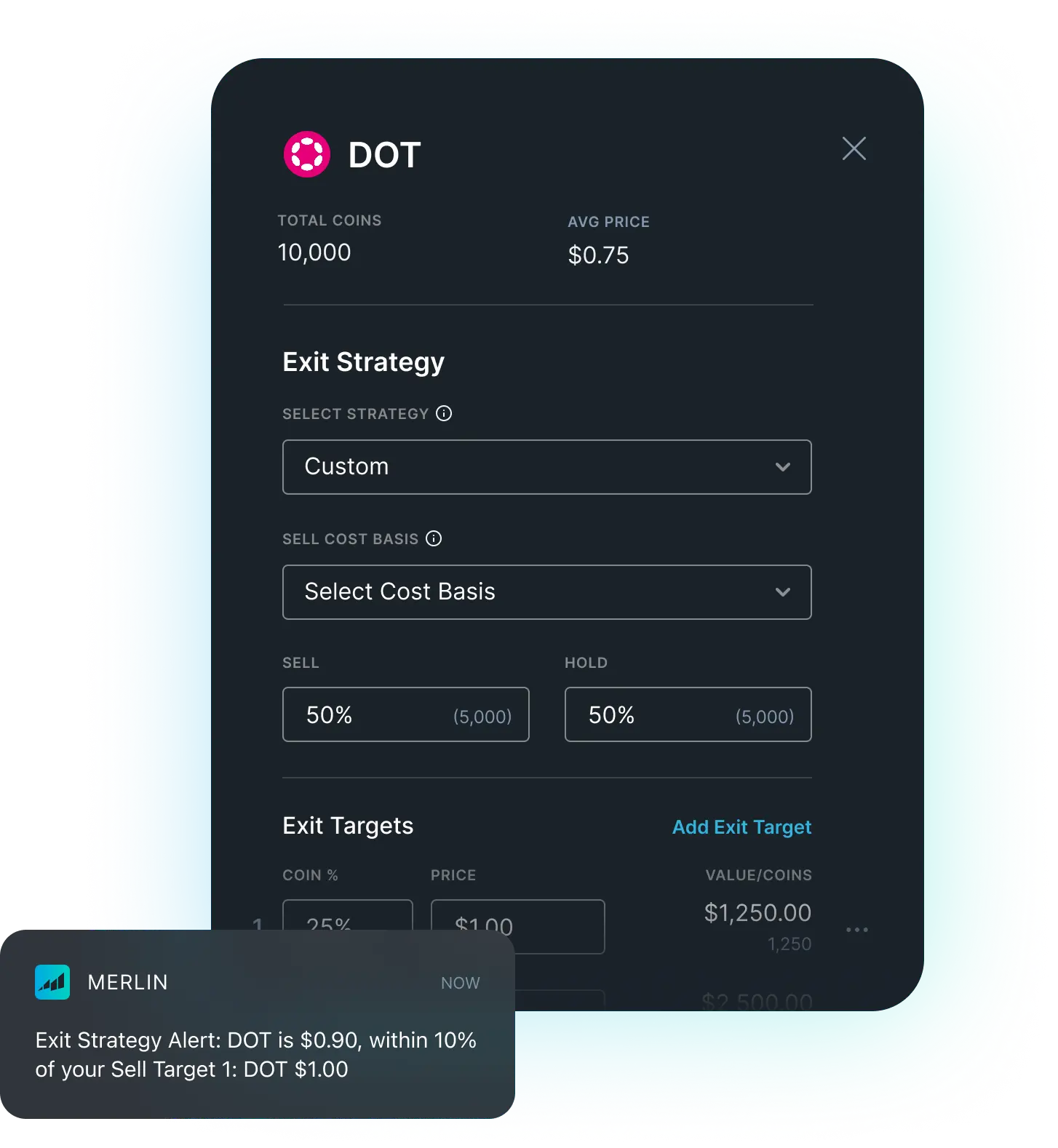 Setting up an exit strategy for DOT